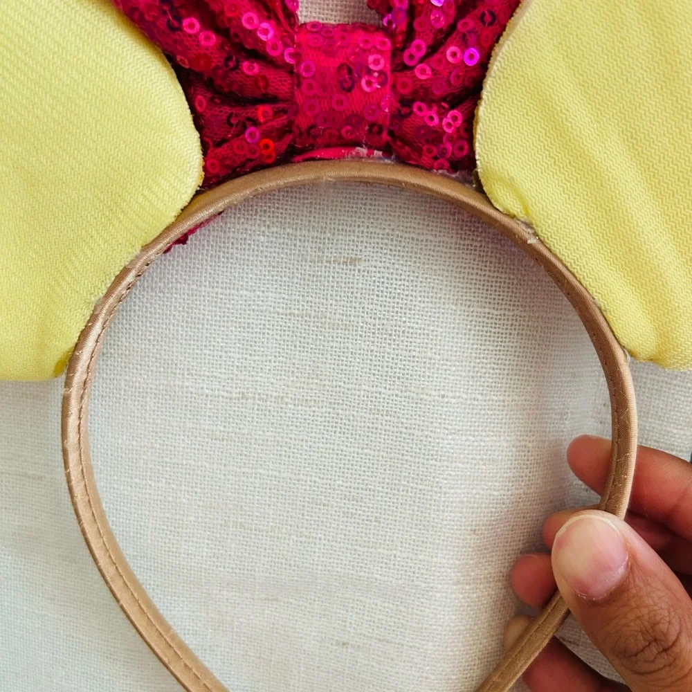 Set of Sequin Mouse Ear Headbands with Bows